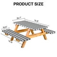 thumbnail image 2 of FGY Picnic Table Covers, 3 Piece Set Waterproof Picnic Table and Bench Cover Outdoor Camping Tablecloth (Black&White), 2 of 6