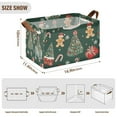 thumbnail image 7 of Yayeee Foldable Storage Basket for Shelves with Handles Waterproof Cloth Bins, Yellow Christmas Gingerbread, 7 of 7