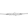 Personalized Women's Sterling Silver Lowercase Name Bracelet, 6"
