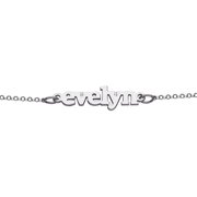 Personalized Women's Sterling Silver Lowercase Name Bracelet, 6"