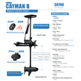 thumbnail image 2 of HASWING OUTDOOR Electric Trolling Motor 12V 55LB 48 Inch Shaft Cayman Bow Mount Boat Fishing Saltwater Freshwater with Remote Control, 2 of 7