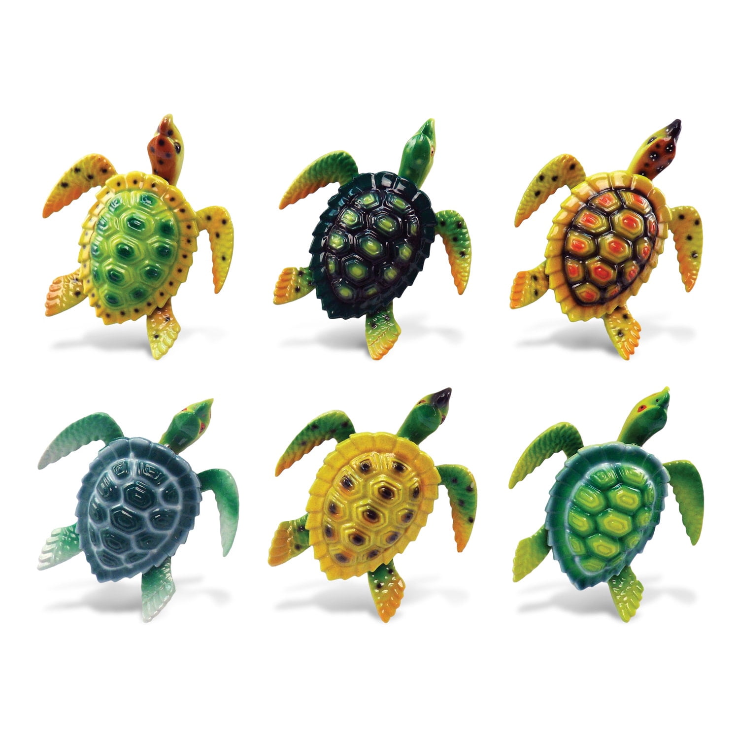 CoTa Global Reef Sea Turtle Refrigerator Bobble Magnets Set of 6 - Assorted Color