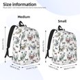 thumbnail image 2 of Disketp Cute French Bulldog print Canvas Backpack Lightweight Travel Daypack Student Rucksack Laptop Backpack-Medium, 2 of 5