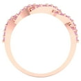 thumbnail image 5 of 0.495 ctw Wedding Band for Women - 14K Rose Gold Simulated Pink Diamond Stackable Eternity Ring, 5 of 6