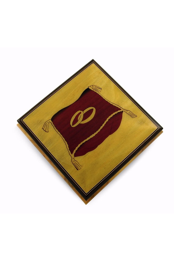 Astounding Wedding Rings on Ring Bearer Pillow Music Jewelry Box - La Vie En Rose