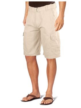 Ma Croix Men's Premium Multi Cargo Twill Cargo Shorts with Belt