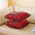 thumbnail image 2 of YST Ensemble de 2 Housses de Coussin de Noël Rouges pour Chambre, Cadeaux de Noël Housses de Coussin, Housses de Coussin Père Noël Dessin Animé, Housses de Coussin Décoratives Flocon de Neige d'Hiver, 22x22 Pouces, 2 of 5
