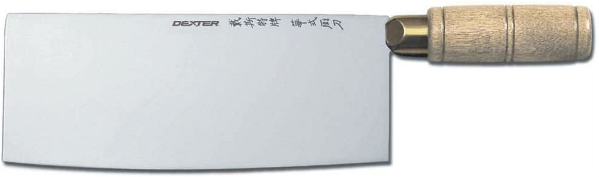 Dexter-Russell 5178 Traditional 8" x 3-1/4" Chinese Chef Knife, High-Carbon Steel Blade with Hardwood Handle, Made in USA‌‌‌​‍​‌​​‌​‍​​‌‌‌‌​‍​​‌‌​‌‍​​‌‌​​‍​​‌‌‌‌​‍​‌​​