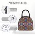 thumbnail image 4 of Yiaed Mandala Print Lunch Bag Adult Insulated Lunch Box, Leakproof Cooler Food Lunch Containers Reusable High Capacity Lunch Tote Bags-One Size, 4 of 6