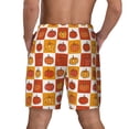 thumbnail image 2 of Lsque Mens Swim Trunks Pumpkin Plaid Pattern - Bathing Suit Compression Liner - Beach Swim Shorts Swimwear - (S-3XL) - Stretch Quick Dry -X-Large, 2 of 9