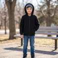 thumbnail image 6 of Pogiun Boys Fleece Jacket Sherpa Lined Zip Up Hoodies for Kids Winter Coat Black 11-12Y, 6 of 6