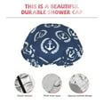 thumbnail image 4 of Gaeub Navy Nautical Shower Caps for Women Men,Double Waterproof Layers Bathing Hat,Elastic and Reusable Bath Caps, 4 of 7