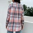 thumbnail image 4 of Patlollav Womens Plaid Coats,Ladies Casual Pockets Long Sleeve Tops Jacket, 4 of 7