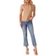 thumbnail image 2 of INSPIRAR CHIC Blusa de Algodón Floral con Mangas Abullonadas y Cuello Peter Pan para Mujeres, Ideal para el Verano, Casual, Talla XL, Naranja Claro, 2 of 6