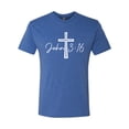 thumbnail image 2 of Wild Bobby John 3:16 Cross Inspirational/Christian Men Premium Tri Blend Tee, Vintage Royal, X-Large, 2 of 5