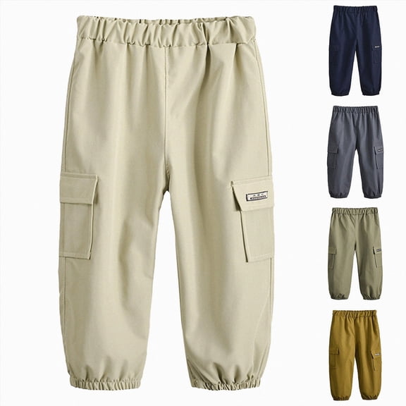 WUANDIXFA Toddler Pants Boys Toddler Hiking Joggers Pants 0-8 Years Outdoor Baby Boys Girls Sweatpants,Navy,12-18 Months