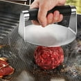 thumbnail image 4 of AnTom Stainless Steel Burger Press with Anti-Scald Handle, 5.8 inch Round Non-Stick Burger Smasher for Kitchen Cooking and Grilling, 4 of 9
