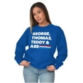 thumbnail image 5 of Famous American Monument Presidents Sweatshirt for Men or Women Brisco Brands S, 5 of 6