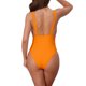 thumbnail image 3 of INSPIRAR CHIC Monokini de Mujer con Profundo Escote en V y Espalda Descubierta, Traje de Baño de Una Pieza con Control de Abdomen y Copas Acolchadas Push Up Talla X-Small Naranja, 3 of 5