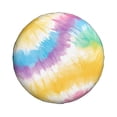 thumbnail image 2 of Multi-Size Car Tire Dust Cover Sunscreen, Corrosion, Dust And Water Keep Spare Tires Clean Yellow Tie-Dye Background Rainbow Colors_1 16 Inch, 2 of 8