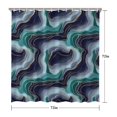thumbnail image 5 of Blue Green Gold Marble Pattern Shower Curtain 72"x72" ,Bathroom Decorative Shower Curtains Set with 12 Hooks,Modern Waterproof Washable Shower Curtain, 5 of 6