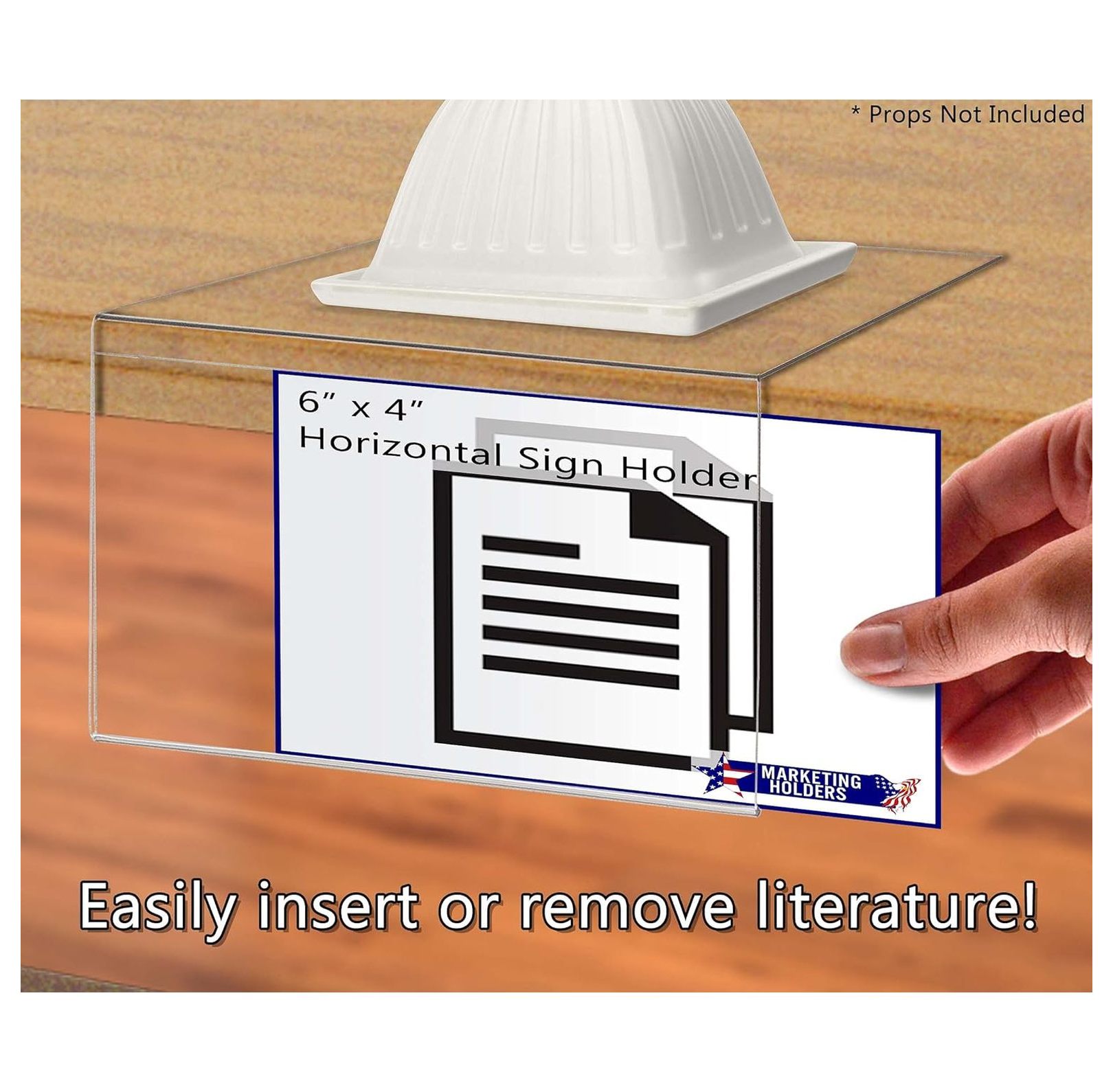 4 Pack Movable Shelf Label Holder Clear Acrylic Display 6" x 4" Shelf Talkers Inventory Name and UPC Labels in Shoe Stores Locations