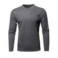 thumbnail image 1 of FashionOutfit Men's Class Basic Thermal Henley Crew Neck Long Sleeve T-Shirt, 1 of 1