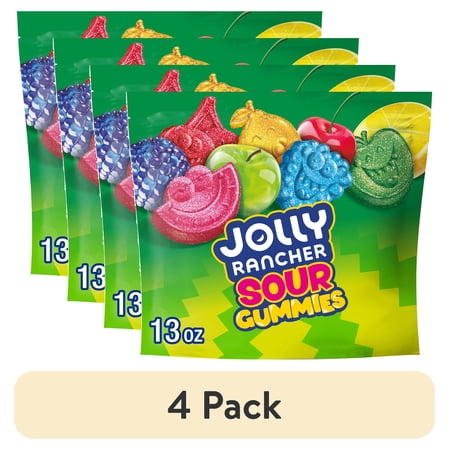 (4 pack) JOLLY RANCHER GUMMIES SOUR POUCH