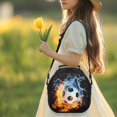 thumbnail image 3 of Jeiento Football Lunch Bag Insulated Cooler Lunch Box with Shoulder Strap Small Bento Tote Bag to Keep Food Cold and Hot Cool Flame Water Lunchbox for Little Boys Girls Toddler, 3 of 6
