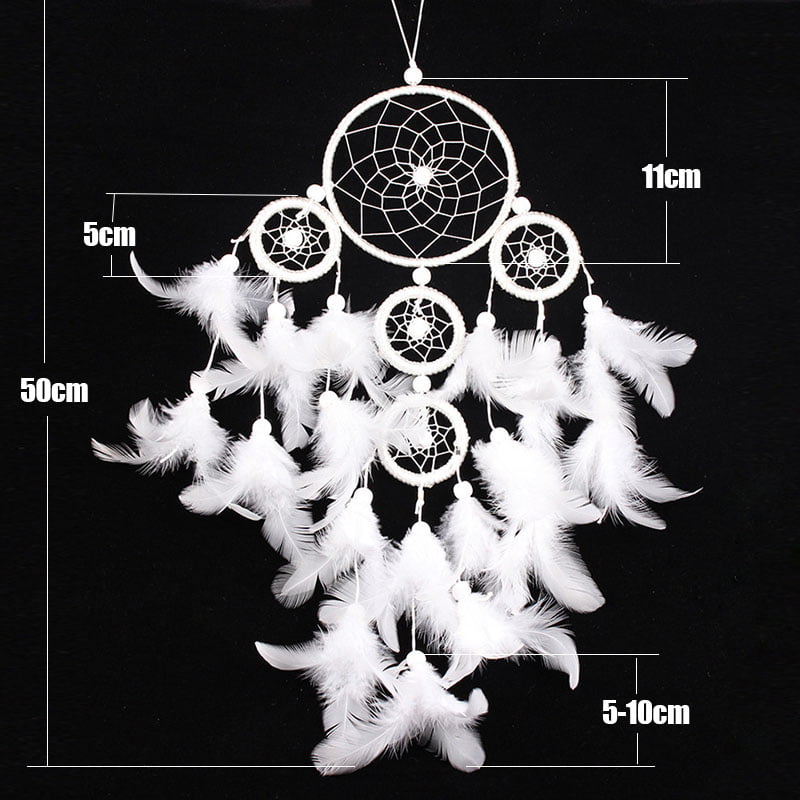 White Dream Catcher Feather Dreamcatcher Car Bed Home Hanging Decoration Gift 