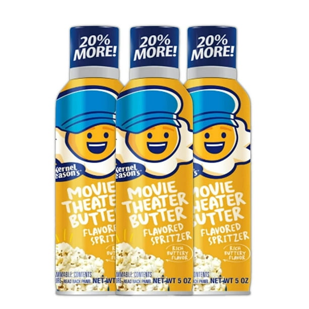 Popcorn Spray Bundle. Includes Three5 oz Kernel Season's Butter
