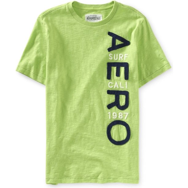 Camiseta adornada Aeropostale Surf Cali para hombre Verde Grande