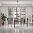 thumbnail image 6 of 3-Piece Dining Table Set with Kitchen Table and 2 Chairs, Modern Wood Dining Table and Chairs Set, Rustic Brown, 6 of 8