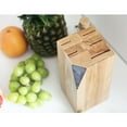 thumbnail image 4 of YOUSUNLONG Knife Block Sets -Japanese AUS8 Steel Black Titanium - Natural Fraxinus Americana Wood Knife Holder, 4 of 8