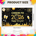 thumbnail image 4 of Night Cityscape Happy New Year Banner Glittering Fireworks Celebration Banner Festive Design for Party Decoration Holiday Event Celebration, 4 of 9