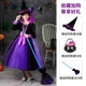 thumbnail image 3 of 2024 Disfraz de bruja para niñas, disfraz de Halloween, carnaval, fiesta, disfraz de bruja infantil, conjunto de ropa, bolsa, sombrero, 3 of 5