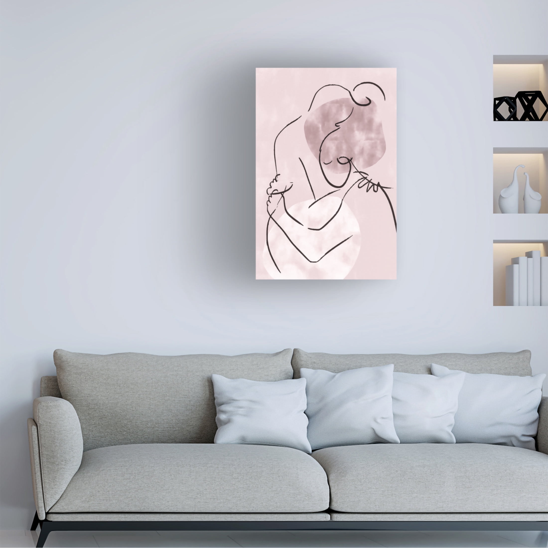 Trademark Fine Art Pictufy Studio II Lovers Hug Canvas Wall Art