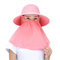 thumbnail image 2 of Skymirror Women Summer Sun Hat Solid Color Large Brim Sunscreen Face Guard Sun Protection Hat Anti-UV Outdoor Tea Hat, 2 of 7