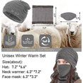 thumbnail image 2 of Conjunto de gorro y bufanda circular de punto de invierno con mascarilla y guantes con pantalla táctil, 2 of 5