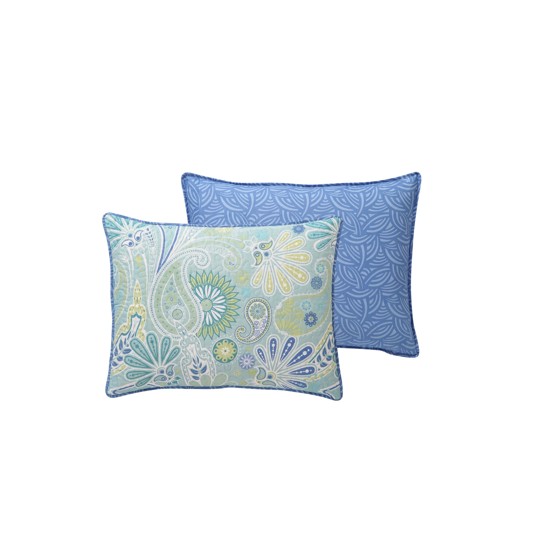 VCNY Home Harmony 5-Piece Blue Paisley Reversible Quilt Set, King, Adult, Unisex