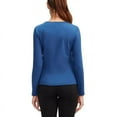 thumbnail image 7 of Women Workout Shirts Womens Tops Autumn and Winter Plus Velvet Long-Sleeved Yoga Fitness Running Sports Training Clothes Slim Quick-Drying Stretch Top Womens T-Shirts, 7 of 7