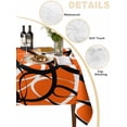 thumbnail image 3 of Orange Geometric Tablecloth Rectangle Table Cloth 52x70, Waterproof Tablecloth Outdoor Table Cloth, Black White Striped Abstract Lines Art Washable Table Cover for Kitchen Dinning Party, 3 of 8