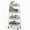 Green, variant on edx 3 Tier Rolling Cart, Metal Utility Storage Cart with Lockable Wheels for Livingroom, Bathroom, Kitchen & Narrow Spaces,White