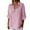 Pink, variant on Women's Collared 3/4 Sleeve Regular Fit Solid Blouse - Casual Office Wear,White,XXXL
