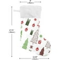thumbnail image 6 of SKYSONIC Christmas Stocking Set of 2, Christmas Tree Xmas Stockings and Plush Fur Cuff Stockings Fireplace Decorations for Family Holiday Xmas Party Decorations, 6 of 7