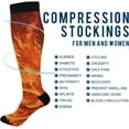 thumbnail image 4 of FREEAMG 1Pair Fashion Print Compression Socks for Women Men,Knee High Stockings for Athletic Sports,Running,Travel, 4 of 7