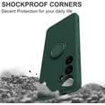 thumbnail image 4 of for Samsung Galaxy S24 Plus Case with Magnetic Ring Holder [Premium Soft Liquid Silicone & Anti-Scratch Microfiber Liner] Slim Kickstand Protective Phone Case for Galaxy S24+ Dark Green, 4 of 14