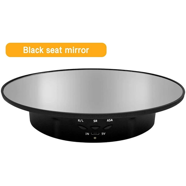 ZLMONDEE Motorized Rotating Display Stand, 7.87inch /17.6lb Load,Mirror Covered 360 Degree Turntable Display Stand for Photography Products and