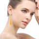 thumbnail image 5 of 20 piezas de accesorios de borlas para pendientes colgantes de borlas largas y rectas, suministros para llaveros, joyas y pendientes DIY (amarillo), 5 of 5