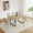 Natural+Beige, variant on MDF Wood Dining Set of 5 for Kitchen | Mid - Century Modern Style | Solid Wood & Sturdy Metal Base | Quick Assembly for Home Dining